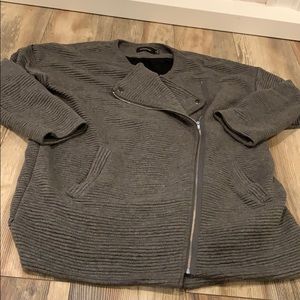 Grey ribbed jacket